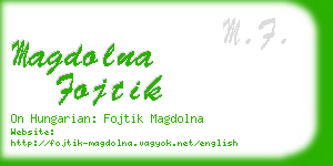 magdolna fojtik business card